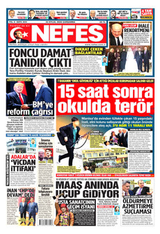 NEFES gazetesi ilk sayfası