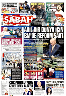 SABAH gazetesi ilk sayfası