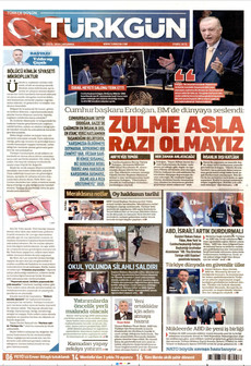 TÜRKGÜN gazetesi ilk sayfası