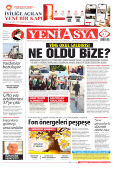 YENİ ASYA gazetesi ilk sayfası