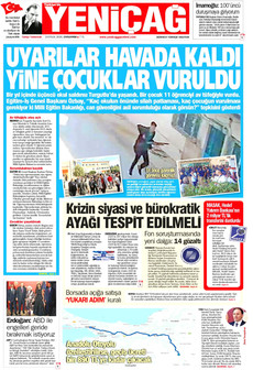 YENİÇAĞ gazetesi ilk sayfası