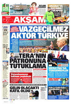 AKŞAM gazetesi ilk sayfası