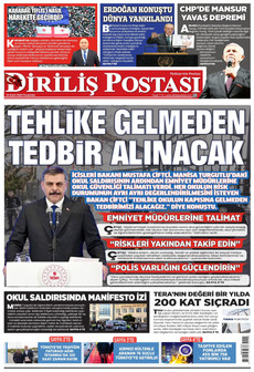 DİRİLİŞ POSTASI gazetesi ilk sayfası