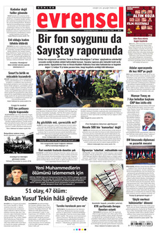EVRENSEL gazetesi ilk sayfası