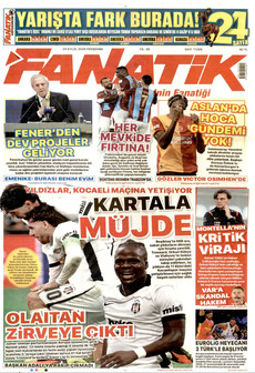 FANATİK gazetesi ilk sayfası