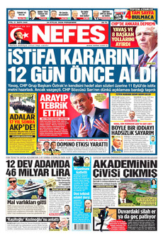 NEFES gazetesi ilk sayfası