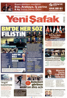 YENİ ŞAFAK gazetesi ilk sayfası