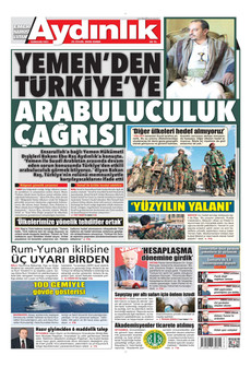 AYDINLIK GAZETESİ gazetesi ilk sayfası