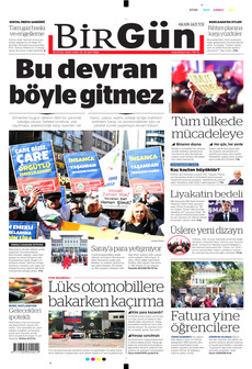 BİRGÜN gazetesi ilk sayfası