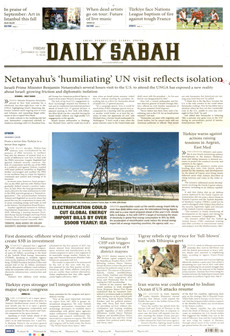 DAİLY SABAH gazetesi ilk sayfası