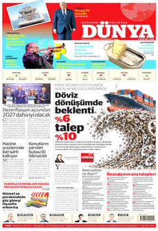 DÜNYA gazetesi ilk sayfası