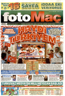 FOTOMAÇ gazetesi ilk sayfası