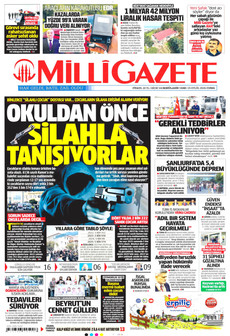 MİLLİ GAZETE gazetesi ilk sayfası