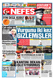 NEFES gazetesi ilk sayfası