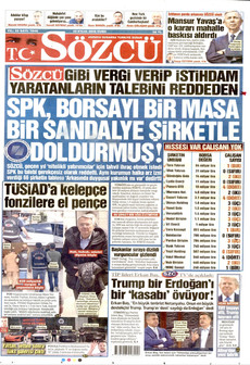 SÖZCÜ gazetesi ilk sayfası