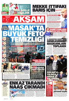 AKŞAM gazetesi ilk sayfası