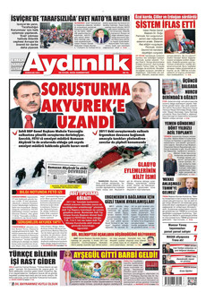 AYDINLIK GAZETESİ gazetesi ilk sayfası