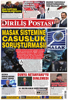 DİRİLİŞ POSTASI gazetesi ilk sayfası