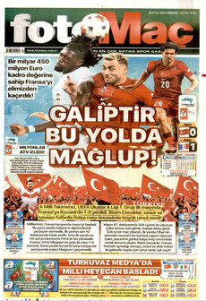 FOTOMAÇ gazetesi ilk sayfası