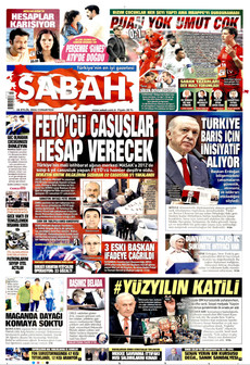 SABAH gazetesi ilk sayfası