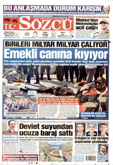 SÖZCÜ gazetesi ilk sayfası