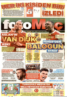 FOTOMAÇ gazetesi ilk sayfası