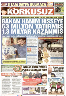 KORKUSUZ gazetesi ilk sayfası