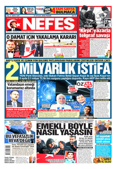 NEFES gazetesi ilk sayfası