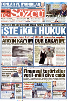 SÖZCÜ gazetesi ilk sayfası