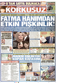 KORKUSUZ gazetesi ilk sayfası