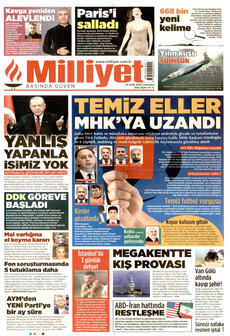 MİLLİYET gazetesi ilk sayfası