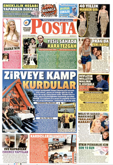 POSTA gazetesi ilk sayfası