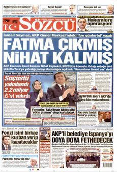 SÖZCÜ gazetesi ilk sayfası