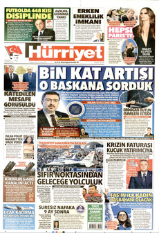 HÜRRİYET gazetesi ilk sayfası