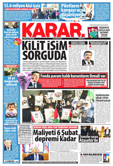 KARAR gazetesi ilk sayfası