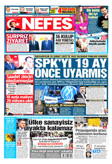 NEFES gazetesi ilk sayfası