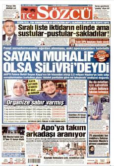 SÖZCÜ gazetesi ilk sayfası