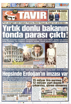 TAVIR GAZETESİ gazetesi ilk sayfası