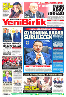 YENİBİRLİK gazetesi ilk sayfası