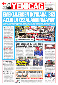 YENİÇAĞ gazetesi ilk sayfası
