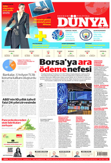 DÜNYA gazetesi ilk sayfası