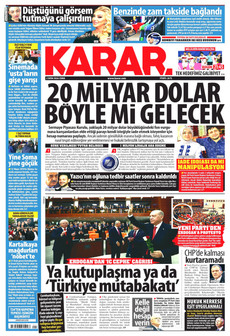 KARAR gazetesi ilk sayfası