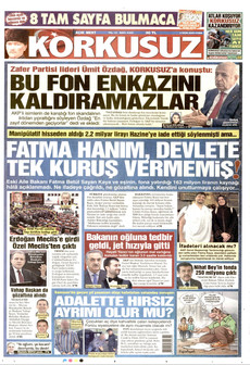 KORKUSUZ gazetesi ilk sayfası