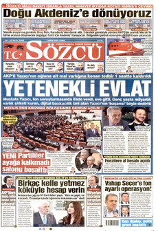 SÖZCÜ gazetesi ilk sayfası