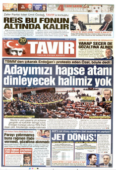 TAVIR GAZETESİ gazetesi ilk sayfası