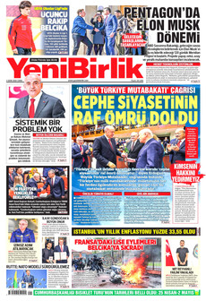 YENİBİRLİK gazetesi ilk sayfası