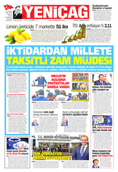 YENİÇAĞ gazetesi ilk sayfası