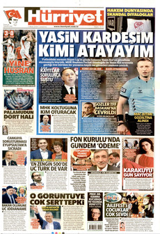 HÜRRİYET gazetesi ilk sayfası