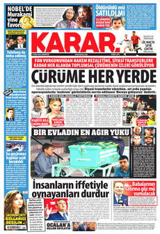 KARAR gazetesi ilk sayfası