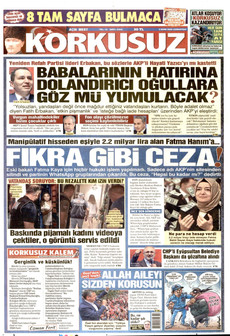 KORKUSUZ gazetesi ilk sayfası